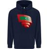Curled Maldives Flag Maldivian Day Football Childrens Kids Hoodie