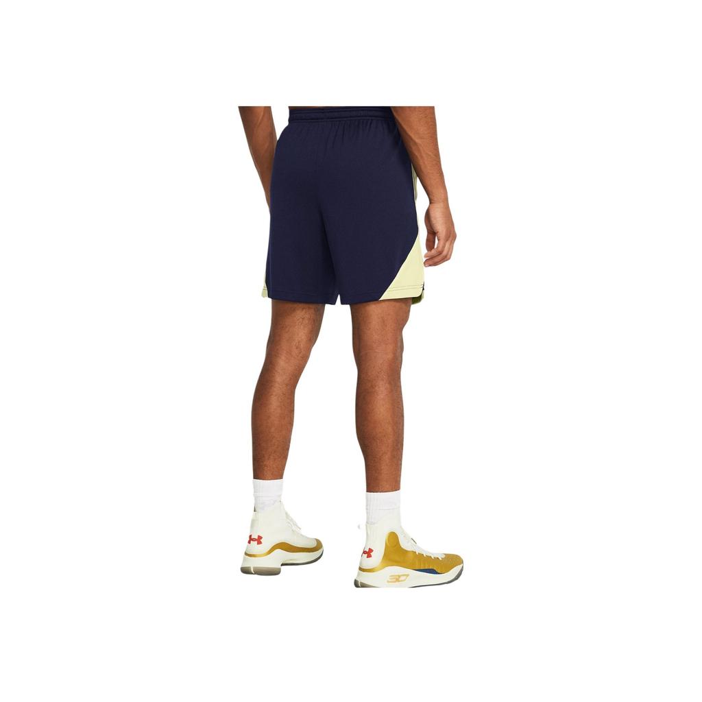 Under Armour Curry Splash Shorts Letter Splicing Elastic Straight Casual Shorts Men shorts Navy-Blue 1380327-410