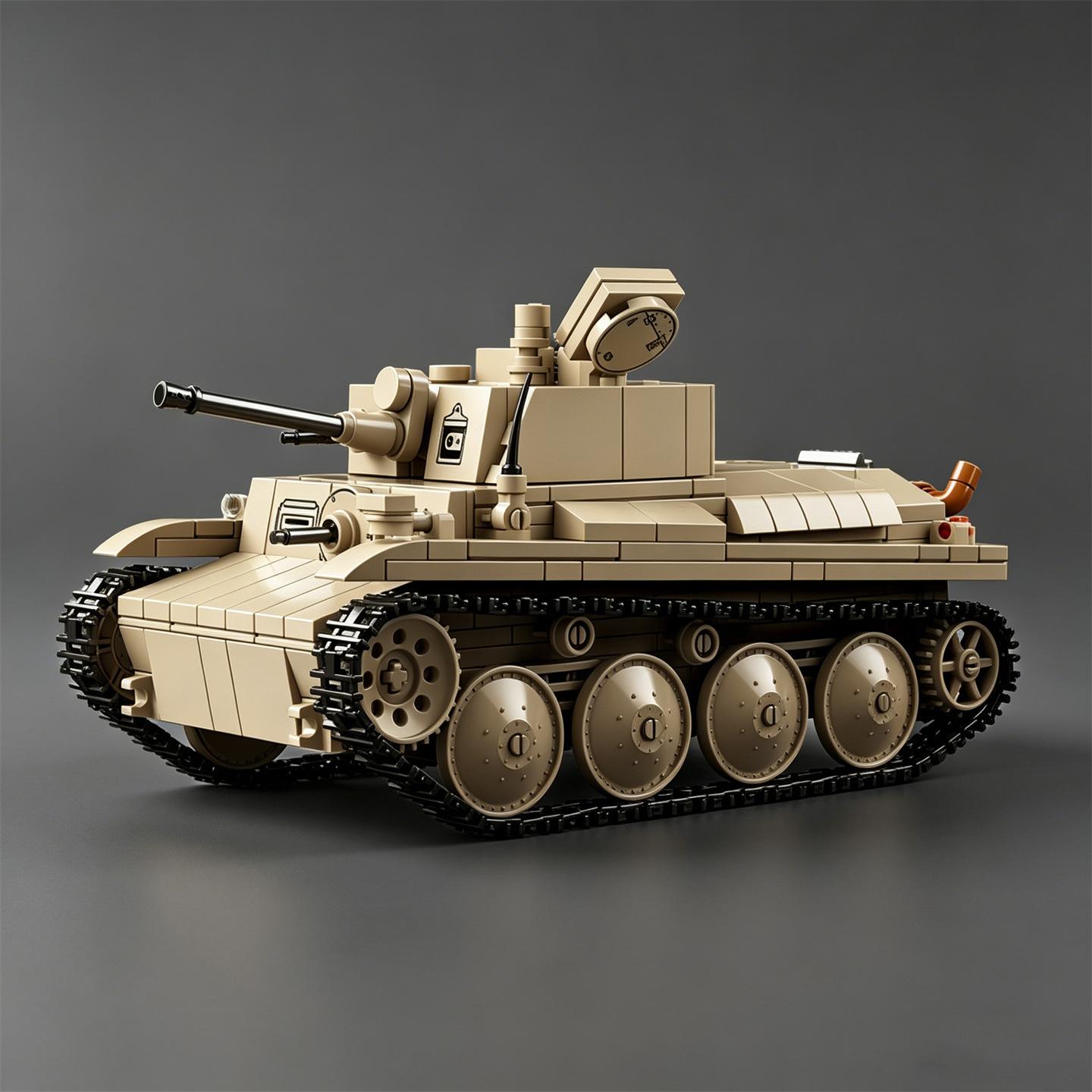

2026 NEW PZ KPFW38(T)AUSF.F Light Tank: World War II Buildable Tracked Armored Vehicles Toy for Boys Girls NO BOX
