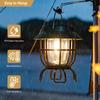 Set of 2 LED Solar Camping Lantern Dimmable Rechargeable Lantern IPX3 Water-Resistant Portable Outdoor Camping Lights Hiking