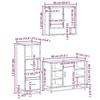 VidaXL Ensemble de meubles de salle de bain 3 pcs Sonoma gris, armoire de salle de bain, armoire de rangement de toilette, 3301063