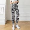 Women's Summer 2025 High Waist Letter Print Loose Slim Harem Leggings