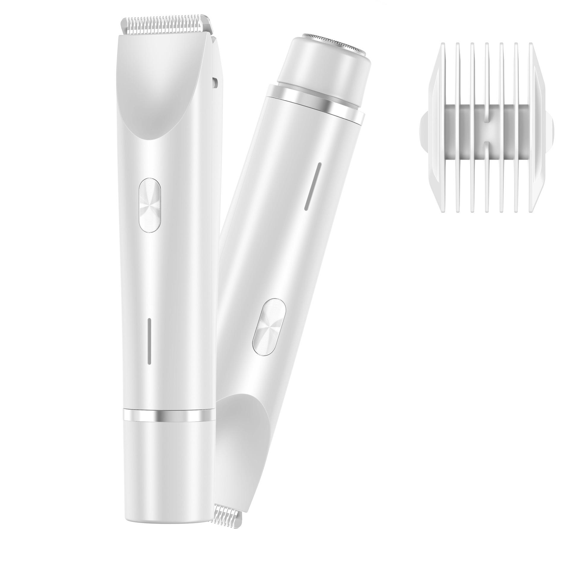 

Double-Head Electric Epilator - Women s Intimate Shaver for Pubic Hair Removal білий