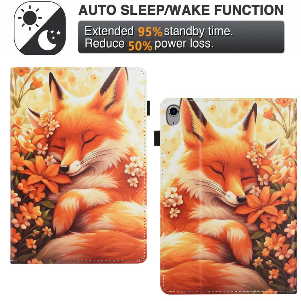 Für iPad mini (2024)/(2021) Muster-Leder-Tablet-Hülle mit Auto-Sleep/Wake, Kartenhalter
