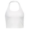 Backless Ribbed Halter Camisole - Slim Fit Sleeveless Crop Top for Women