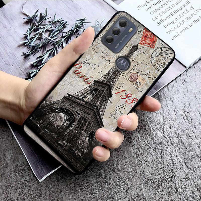 Eiffelturm-Telefon-Kasten für Motorola Moto E32 E20 E40 G22 G52 G20 G30 G100 G60 G50 G10 GPure GStylos G9 One Action Macro
