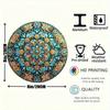 Metal Wall Art Mandala Decor Floral Lightweight Flat 2D Green Gold Brown Black