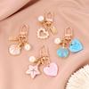 Bag Ornaments  Elegant Heart Pearl Keyring  Starfish Keychain Elegant Jewelry Party Gift Accessory For Gift