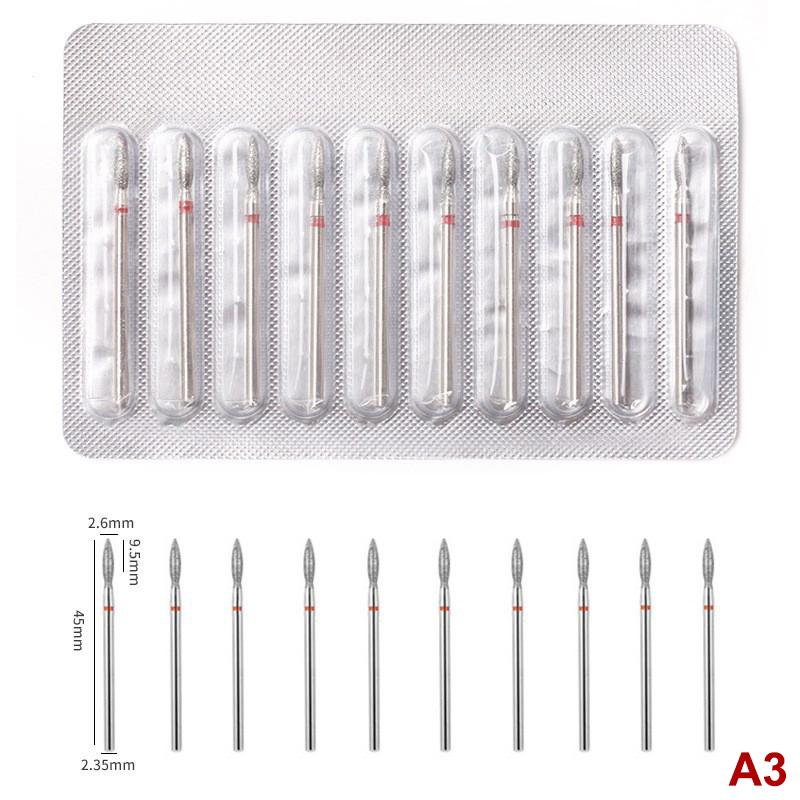 10Pcs Milling Cutter For Manicure Electric Nail Drill Bits Accessory Pedicure Machine Nail File Gel Remover Tool