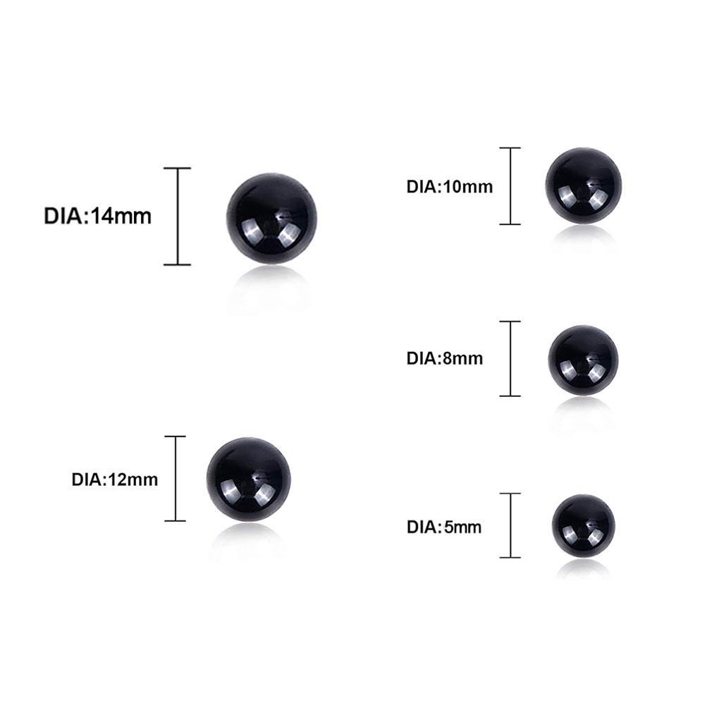 100pcs 5/8/10/12/14mm Black Plastic Safety Eyes For Toys Amigurumi DIY Kit Crafts TeddyBear Toy Eye Doll Decoration Accessories