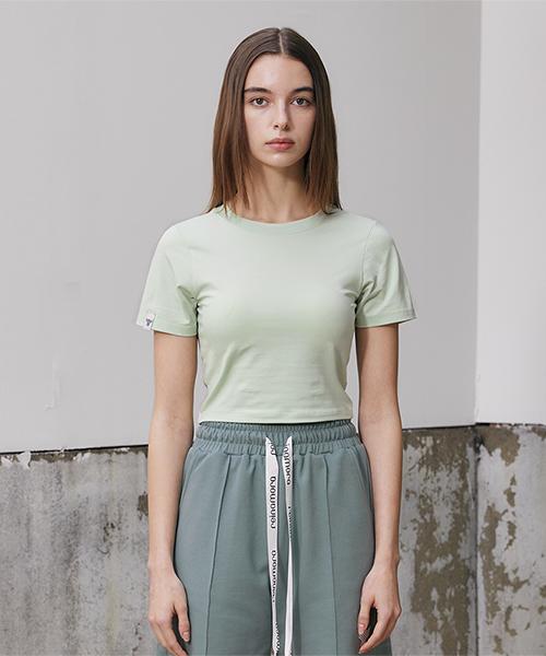 Reina Mora High Tension Crop Short Sleeve Green Lily S