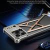 For iPhone 17 Pro Max Bumper Case Four Corner Airbag Kickstand Boardless A-Shape Metal Phone Cover