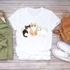 Women Cartoon Dog Tshirts Funny Face Animal Casual Pet Love Fashion Print Lady T-Shirts Top Womens Graphic Female T-Shirt