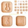 F26C Cookie Cutters Plastic Biscuit Molds Birthday Series Cookie Embossing Molds Plastic Baking Tools Perfect for DIY Baking