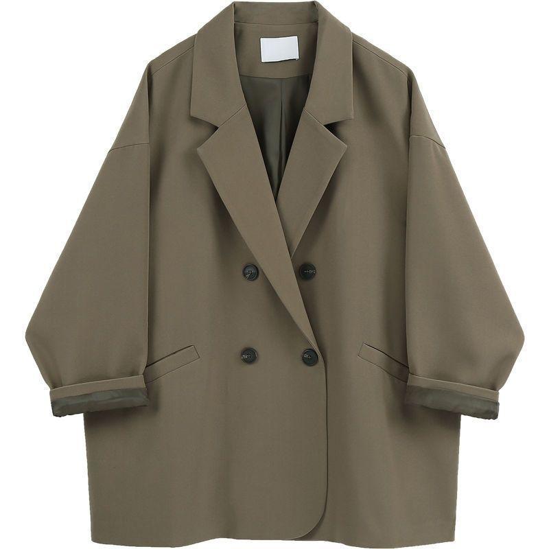 Blazer Oversized Feminino 2026 Corte Solto Tamanho Plus Jaqueta de Terno Chic para Escritório Senhoras Curvilíneas