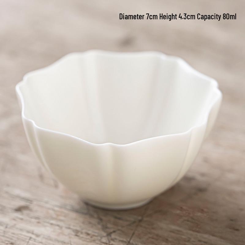 Jade White Porcelain Kung Fu Tea Cup - Master Ceramic Tea Tasting Cup