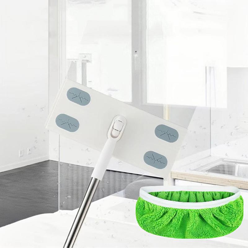 5/10pcs Green/gray Mop Cloth, Reusable, Washable Ultra-fine Fiber, With White Color, Suitable For Hardwood Tile Flooring