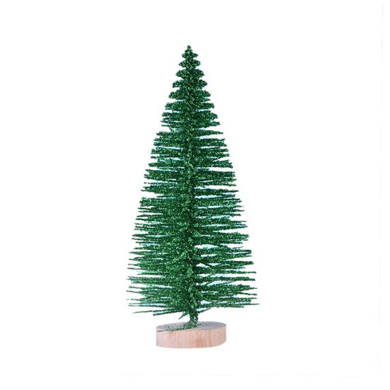 Mini Kunstig Snødekt Juletre Furu Modell Terrarier Mikrolandskap Dekorasjon