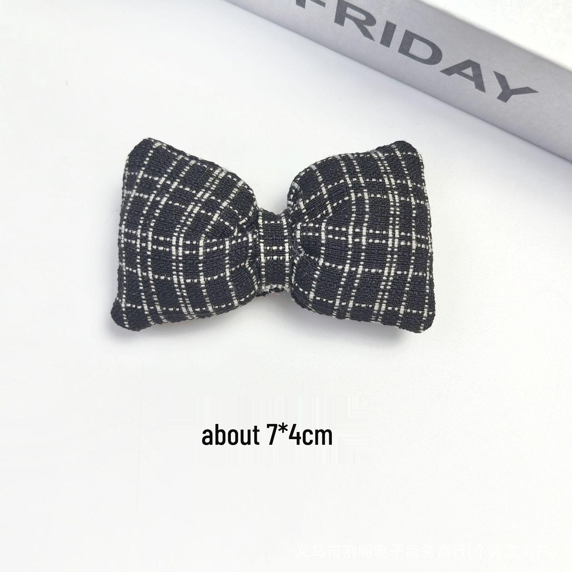 Plaid Cotton Bowknot Hair Clip & Tie Accessory