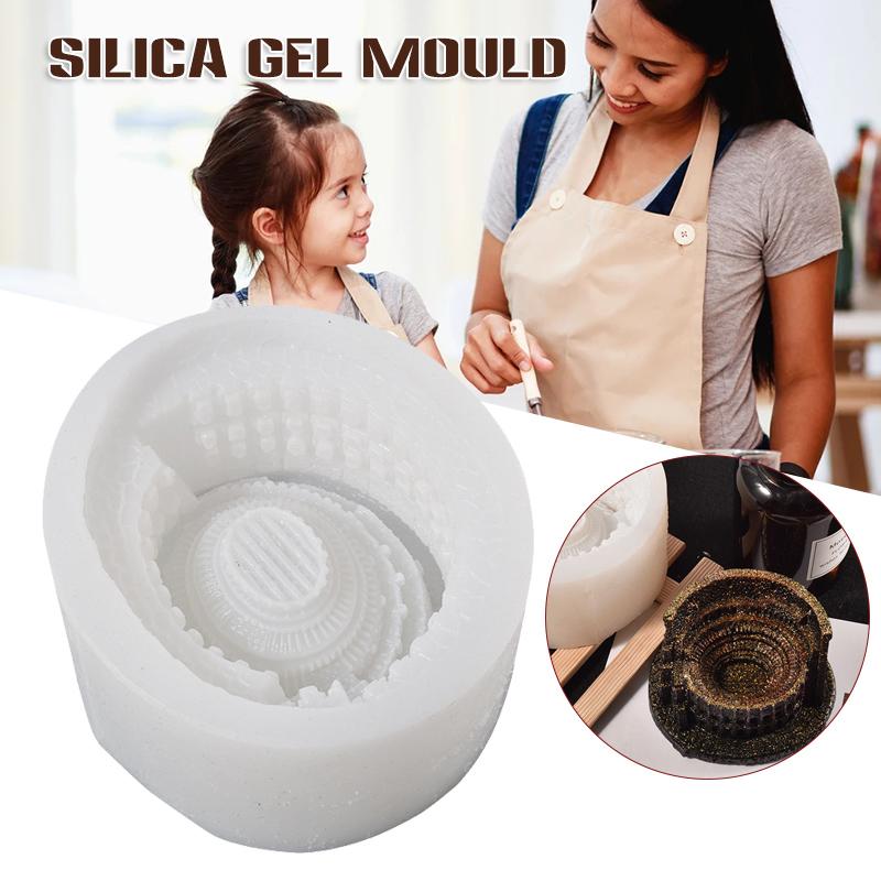 Famous Building Casting Die Detailed Multifunctional Soft Silicone Stencil For Chocolate Soap Candle Wax DIY Craft