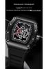 ZIDO Black Warrior 1707 Men's Automatic Luminous Waterproof Skeleton Watch