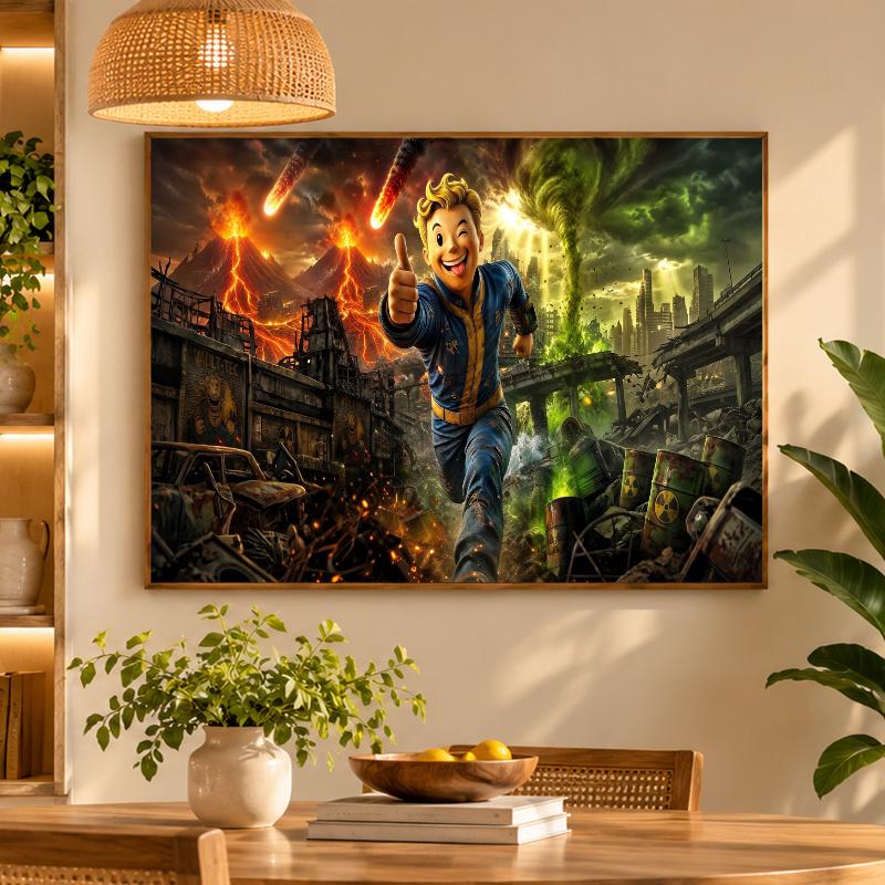 5D Diamond Painting Fallout Vault Boy DIY Full Drill Diamond Art Kit Home Decoration