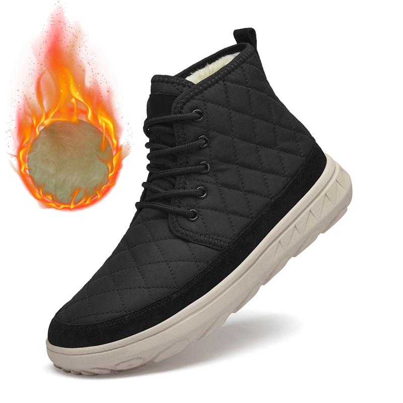 Fashion Fashion Autumn Winter New Fleece Warm High Top Leather Boots Outdoor Flat Bottomed Comfort Men Casual Boot Quality Chelsea Boots