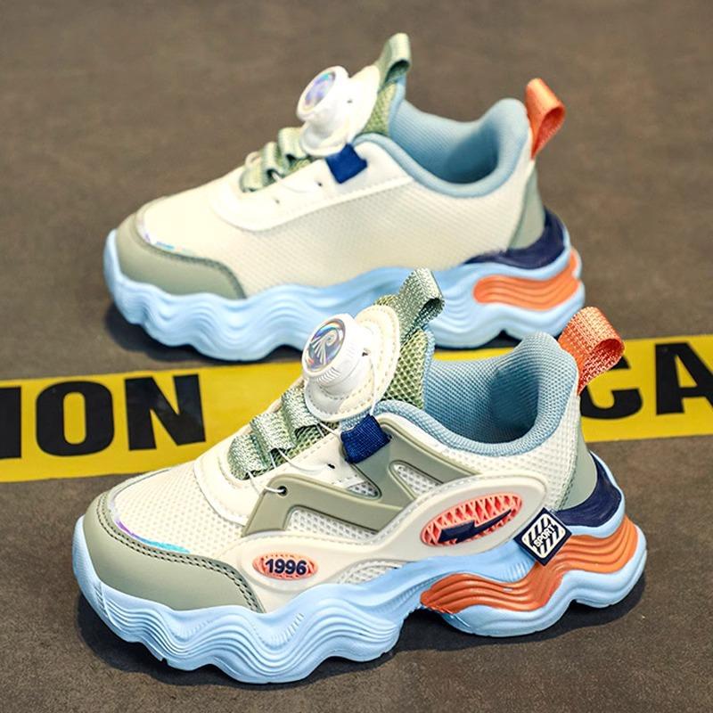 Boys Shoes 2025 Summer New Breathable Mesh Children's Dad Mesh Shoes Medium and Large Children's Boys Fried Street Sports Shoes