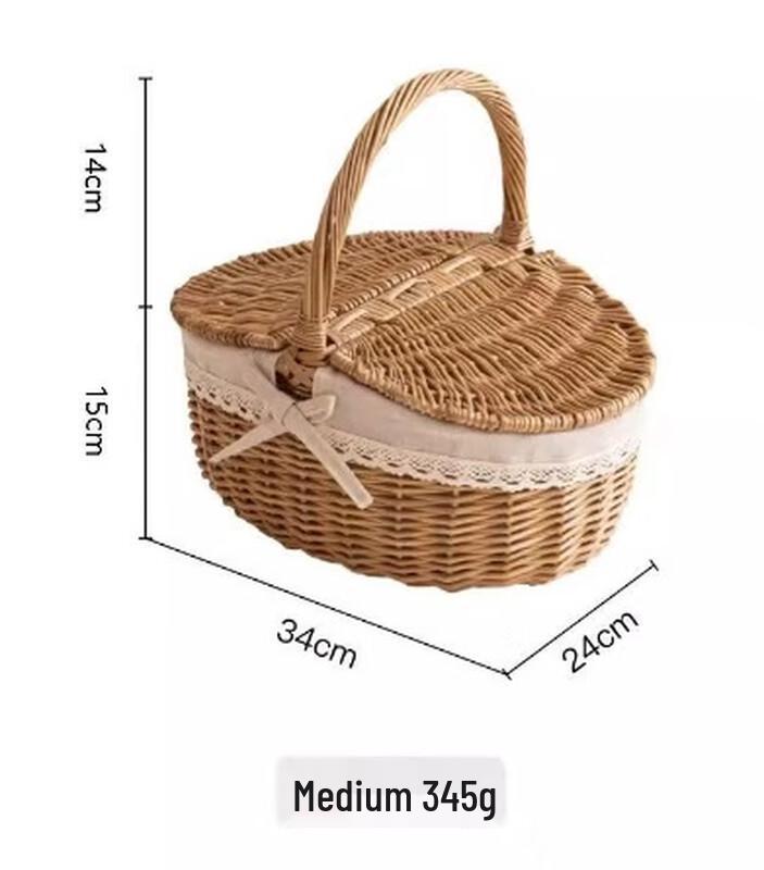 Плетеная вручную корзина для хранения «Плакучая ива»