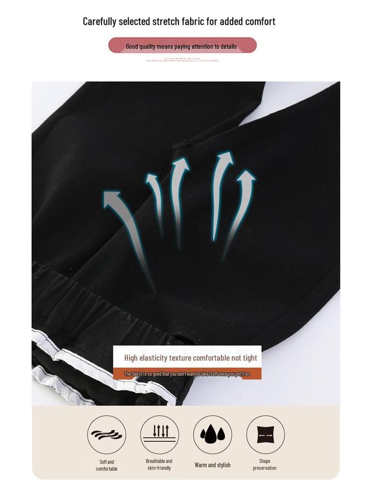 Pantalon Flare Doublé Polaire pour Filles: Vêtements décontractés tendance automne/hiver pour préadolescents
