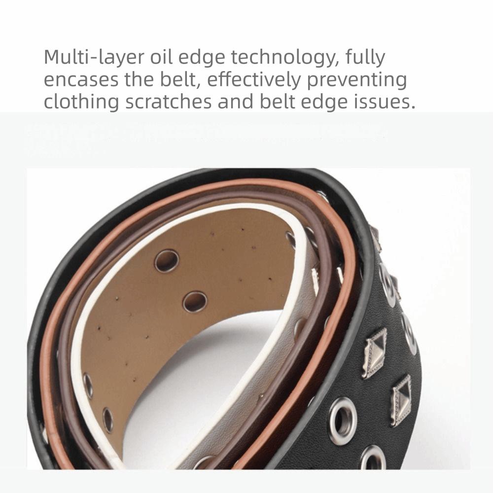 Luxury Design Business Waist Belt Retro Punk Waistband Trendy Rivet Belt  Paired with Skirts Jeans