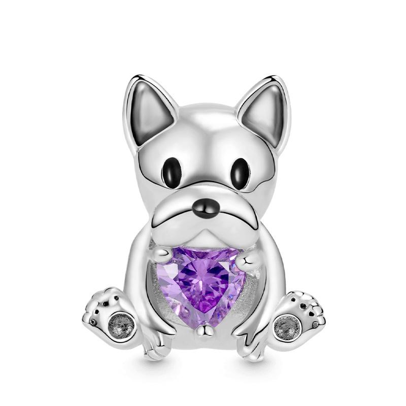 Plata de Ley 925 Chapada DIY Labrador Cachorro Perro Dachshund Colgante Abalorio para Pulsera Europea Fabricación de Joyería