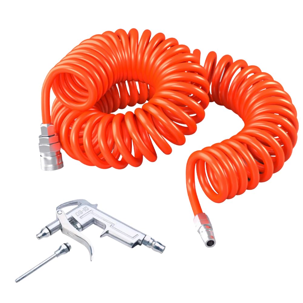 PLEAVIT Air Hose Spring Air Tool Compressor 6m Inner Diameter 5mm Outer Diameter 8mm Air Duster Gun Set