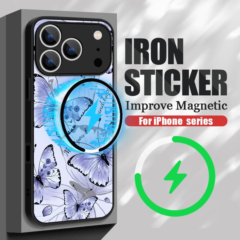 Fantastic Butterfly Print Case For iPhone 17 18 Pro Max Magnetic For Magsafe Slim Hybrid Matte Cover For iPhone 16 15 14 13 Pro Max 17E