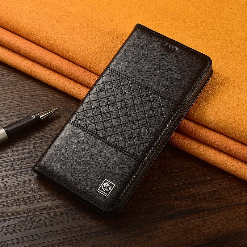 

Nappa Genuine Leather Phone Case for Realme 14 14T 14X 13 Pro Plus Lite 5G Magnetic Flip Cover Wallet Cases Realme 13 4G чёрный