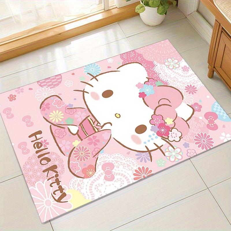 

1 шт. Коврик с цветочным узором Hello Kitty - Идеально для домашнего декора, офисного ковра, использования на улице, в качестве подарка!z119 60cm by 90cm