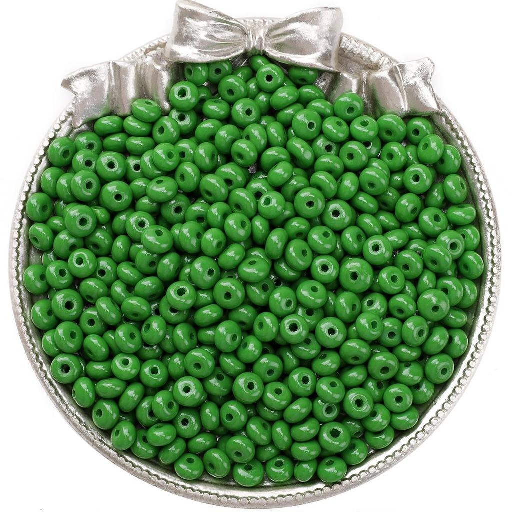 60pcs Bottled Glass Beads Charm Oil Painting Abacus Czech Beads Seed Spacer Beads For Jewelry Making Accessories