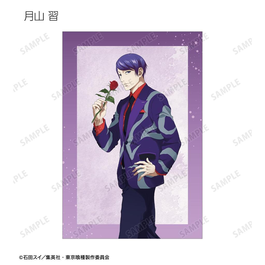 Conjunto de 6 postais com as ilustrações originais de da série anime de TV "Ayumi ver." "Tokyo Ghoul"