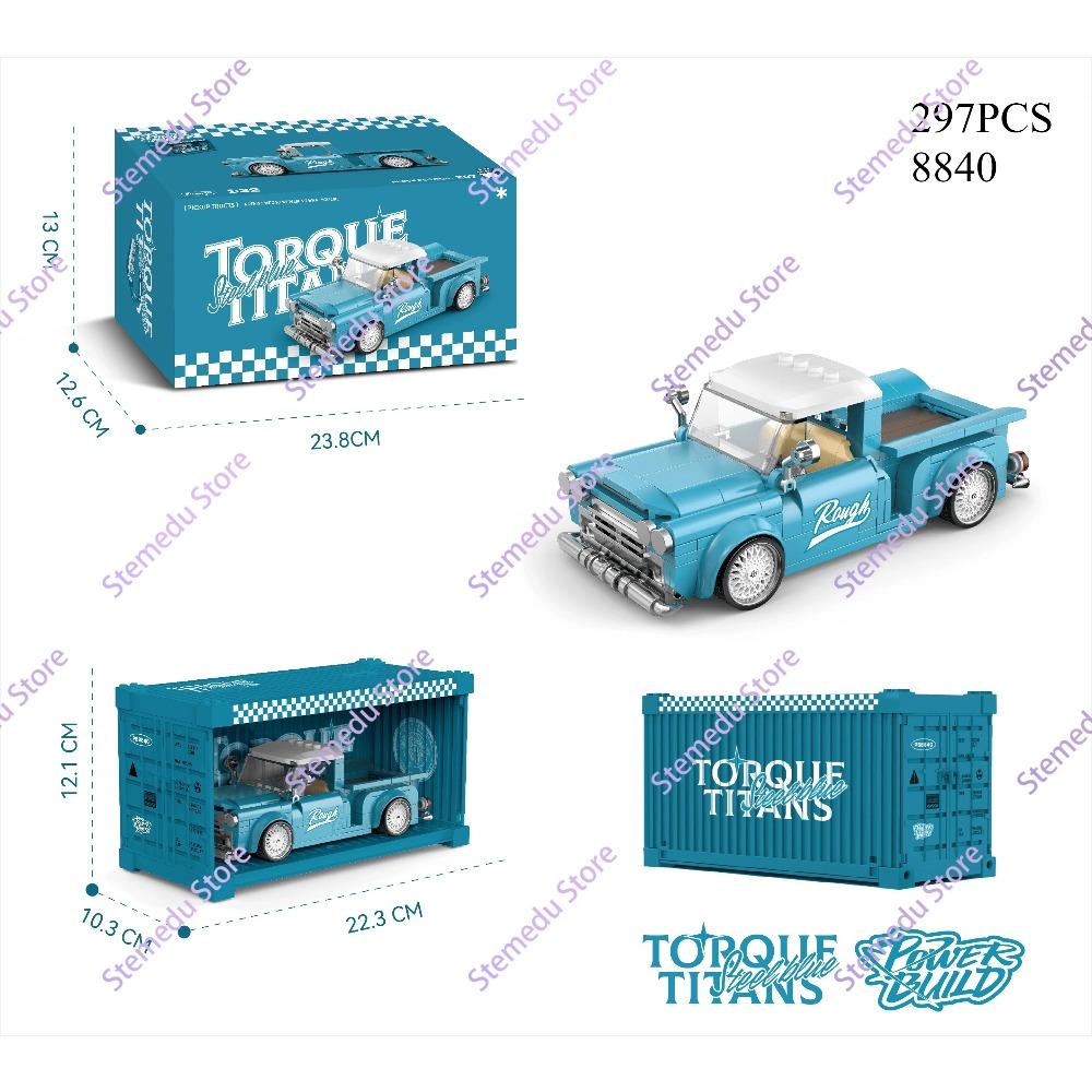 MOC PB8801-8849 Technischer Speed Champion MX5 Rennwagen Modell Wohnmobil Container Baustein Ziegelstein Montage Spielzeug Kinder Weihnachtsgeschenk