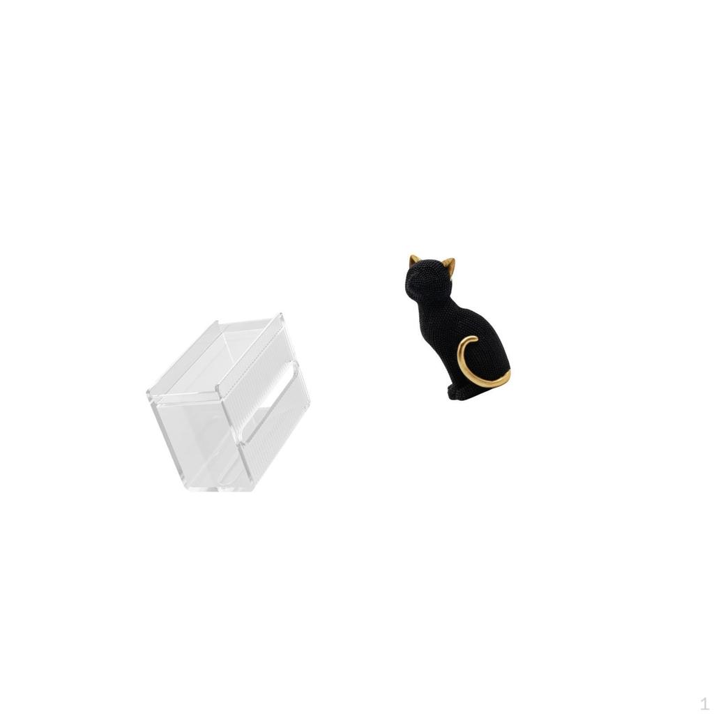 Modern Acrylic Cat Sculpture Toilet Paper Holder Resin Decorative Tissue Dispenser for Wall Mounted