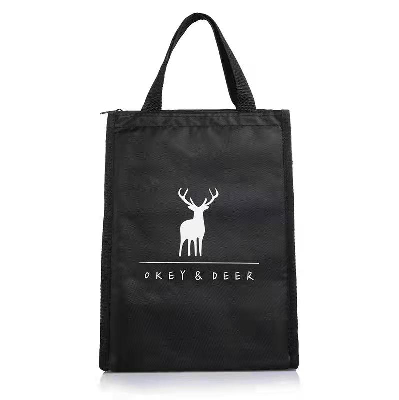 Wasserdichte Isolierte Oxford-Stoff Bento-Tasche – Tragbare, Verdickte und Handtasche im Studentenstil.