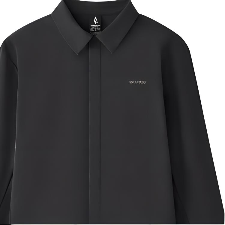 Skechers Polo Style Solid Color Casual Moisture Wicking Quick Dry Long Sleeve Shirt Men Shirts Deep-Night-Black L125M039-03B6