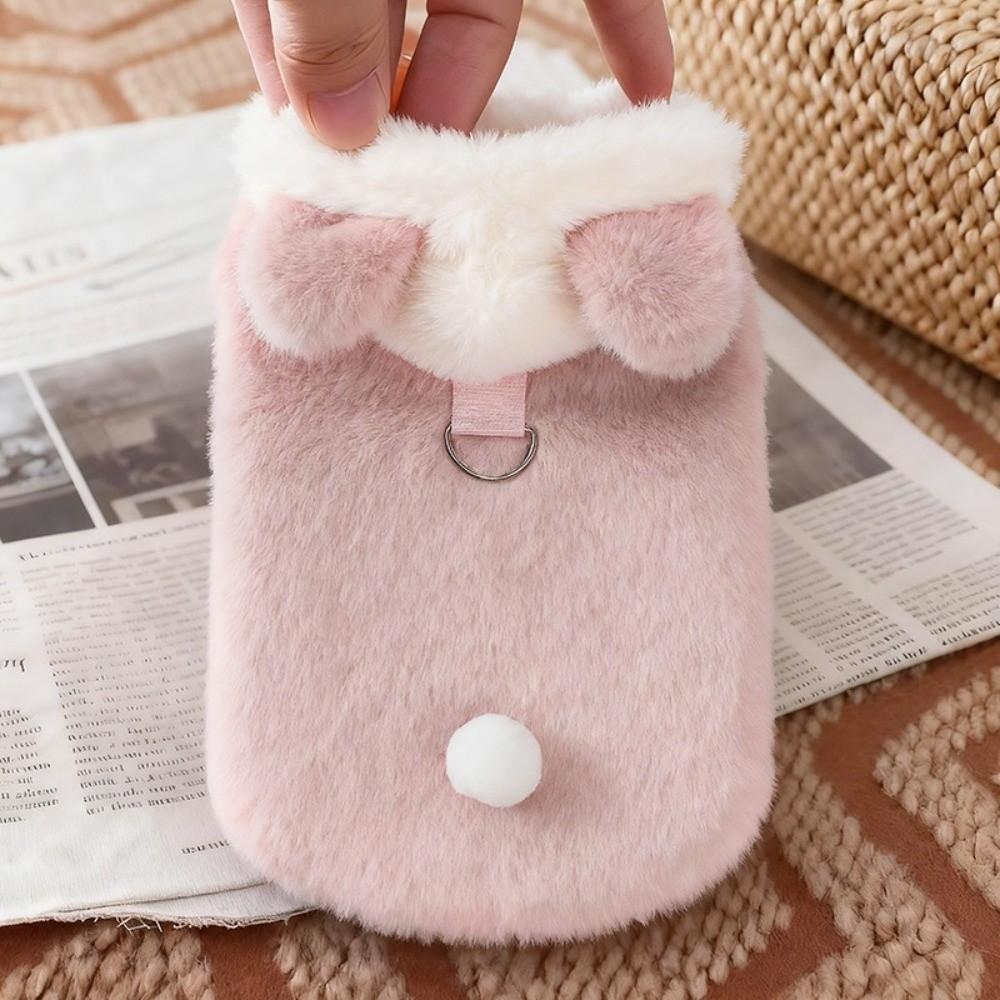 Autumn Winter Dog Fleece Coat Windproof Plush Dogs Coat Cute Pet Clothes Puppy
