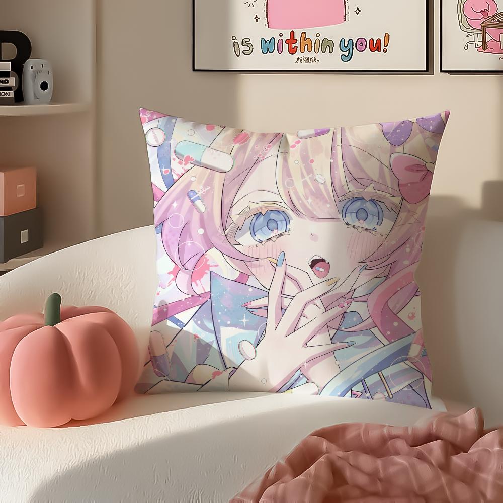 Addictive Satirical Game NNeedy Streamer Overload Cushion Cover Pillowcase Short Plush Invisible zipper Room Sofa Cushion Cover