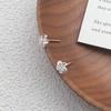 Sterling Silver Gardenia Stud Earrings: Elegant and Lightweight Floral Design for Women
