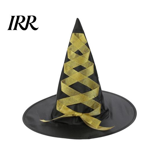 Creative Halloween Witch Hat, Reusable Oxford Cloth Pointed Wizard Hat for Costume, Carnival, Masquerade, Cosplay Party Black