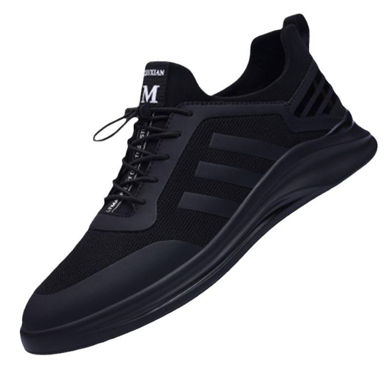 Fashion Sports Shoes Men's Shoes 2025 Spring and Autumn New Leather Waterproof and Odor Proof Casual Shoes Versatile Black Running