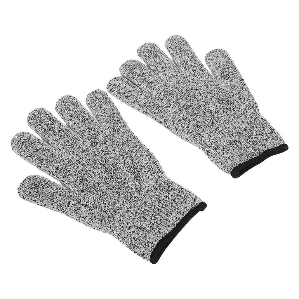 2Pcs Cut Resistant Gloves Level 5 Cutting Labor Gloves Suitable for Kitchen Garden Work Grey