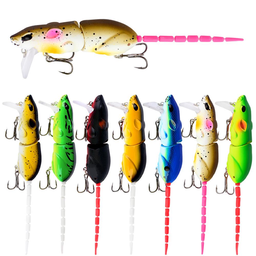 Imitation Mouse Minnow 2-Section Lure, 8cm/15.5g, Long-Casting Pencil for Bass, Asp & Black Carp.