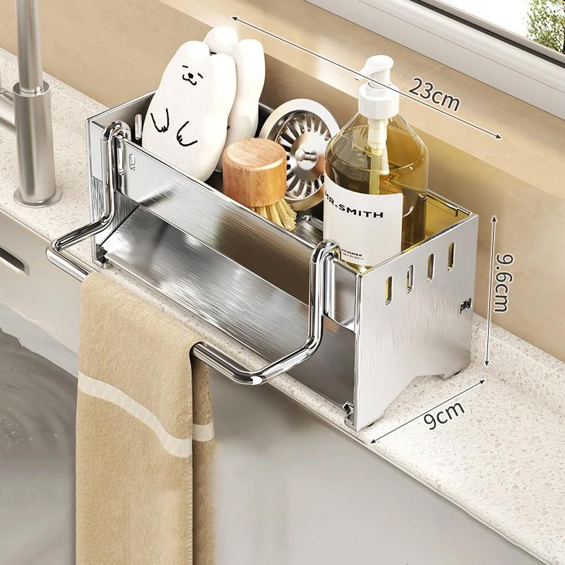 Kitchen shelves, multifunctional storage shelves, household multifunctional washing cloth, steel wire ball sponge